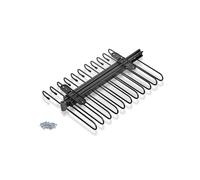 Emuca Porte-pantalons extractible 11 tiges Guides d'extraction totale Acier Titane