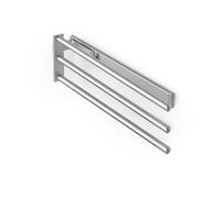 Porte-serviettes Emuca, extensible, 3 bras, aluminium, anodisé mat