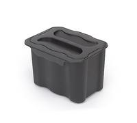 Emuca - Poubelle de recyclage auxiliaire, Petit seau Recycle 5 L pour la cuisine, Plastique gris anthracite, 1 u