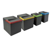 Emuca Poubelle de tri sélectif en plastique Recycle - 36 L