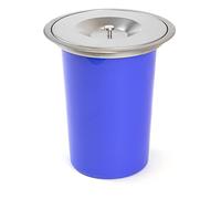 Emuca - Poubelle encastrable avec Couvercle pour Le Plan de Travail, conteneurs à déchets de Cuisine 7L, Acier Inoxydable.