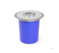 Emuca - Poubelle encastrable avec Couvercle pour Le Plan de Travail, conteneurs à déchets de Cuisine 5L, Acier Inoxydable.