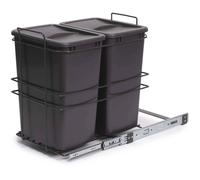 poubelle de recyclage pour montage inférieur et extraction manuelle pour meuble de cuisine Recycle 2x35litres - Plastique gris anthracite