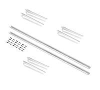 Emuca - Profilés de fixation murale et supports d’étagères Jagmet, 230, Peint en blanc, Acier