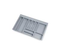 Emuca - Range-couverts Optima Universal - Recoupable 736x482 mm - Plastique gris - Pour tiroir 80 cm