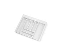 Emuca - Range-couvert pour tiroir de cuisine Vertex/Concept 500, module 600 mm .Panneau 16mm, Plastique, blanc