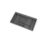 Emuca - Range-couvert pour tiroir de cuisine Vertex/Concept 500, module 900 mm .Panneau 16mm, Plastique, gris anthracite