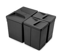 Emuca Recycle - Bacs de tri pour tiroir - Noir