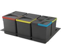 Emuca Set de boîtes avec base recyclable pour tiroir de cuisine Transparent Transparent Taille unique