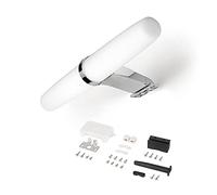 Emuca - Spot LED pour miroir de salle de bain, IP44, 233 mm, Plastique, Chromé