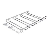 Emuca - Support pour Verres à vin à 4 lignes pour meubles, Porte-verres pour Étagères ou Bars, 280 mm, Acier, finition chromée