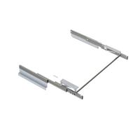 Emuca - Système Coulissant Placard 74 pour armoires, 2 Portes avec profils Sharp, épaisseur 16mm, Fermeture amortie, Panneaux Non incluses, Peint en Noir