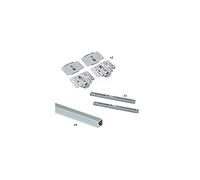 Emuca - Système pour 2 portes coulissantes soutenues en bois, fermeture amortie, panneaux non incluses, Acier et aluminium, anodisé