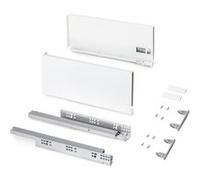 Emuca – Kit tiroir Protone pour cuisine et bain, H178×P400 mm, 30 kg, fermeture amortie, blanc