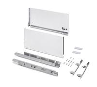 Emuca - Tiroir extérieur Vertex 3D 60 kg hauteur 242 mm, Profondeur 500 mm, Peint en blanc, Acier