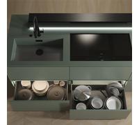 Emuca Tiroir extérieur Vertex avec réglage 3D, hauteur 242 mm, 60 kg, blanc