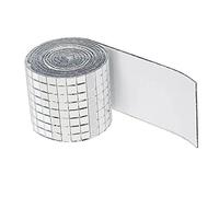 EMUKOEP 3 Pièces Autocollants de Carreaux de Mosaïque de Miroir en Verre Autocollants de Petits Carreaux de Miroir Carrés, de de de 4x100 Cm pour la Décoration Artisanale de Bricolage, de de Boule