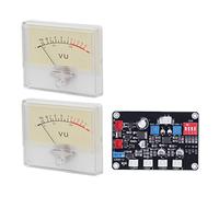 EMUKOEP Amplificateur de Puissance Réglable VU Meter Kit de Compteur de Niveau Audio avec Carte Pilote - 2 VU Mètres - Préamplificateur DIY - Résistant aux Chocs - Lumière Orange