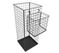 EMUKOEP Bac de Rangement pour Porte-Parapluie en Fer Enduit de Poudre, Support Peu Encombrant pour L'organisation de L'entrée, Support Résistant aux Intempéries pour la Maison et Le Bureau