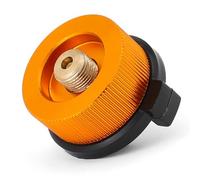 EMUKOEP Convertisseur de Cartouche de Gaz, Fonction de Fermeture Automatique, Accessoire de Poêle Portable pour Camping Randonnée, Alliage D'aluminium, Noyau en Cuivre