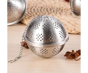 EMUKOEP Filtre à thé en pour Infuseur à thé en Acier Inoxydable, Trou de Filtre Uniforme pour un Goût concentré, Facile à Nettoyer, adapté aux Amateurs de, Acier Inoxydable 304 3,34 * 3,34*,14 Pouces