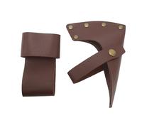 EMUKOEP Gaine de Hache Légère en Cuir PU, Housse de Protection Imperméable pour Tête et Poignée de Hache pour Le Travail en Extérieur Marron