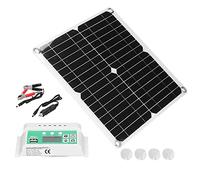 EMUKOEP Kit de Panneau Solaire Monocristallin 40 W | Léger, étanche, idéal pour l\'extérieur, chargement USB, haute efficacité