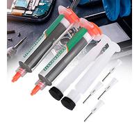EMUKOEP Pâte à Souder en Seringue, Matériau Inoffensif, Sn42 Bi58 SMD PCB, Réparation électronique, 50g, 2 Pièces (301B)