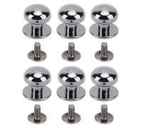 EMUKOEP Rivets à Vis Arrière Haute dureté, Installation Sécurisée, Rivets à Tête Ronde de 12mm, 20 Jeux pour Chaussures (Grise)