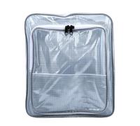 EMUKOEP Sac à Dos Antistatique D'outil de PVC 18 Pouces pour L'ingénieur | Construction, capacité de 31,5 L, Disposition en Grille Semi-transparente, Bandoulière Réglable pour le Voyage