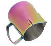 EMUKOEP Tasse à café à Poignée Ergonomique en Acier Inoxydable 304, Pichet de Sortie D'eau à Buse D' pour Mousser le Lait, Fournitures de café Sûres et Hygiéniques, Violet coloré 9,5 Oz (400 ml)