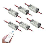 eMylo Commutateur WiFi Intelligent Interrupteur d'Éclairage Universel Smart Home DIY Module de Relais sans Fil Télécommande Minuterie Commande Vocale avec Alexa Google Home via Android iOS 6PCS