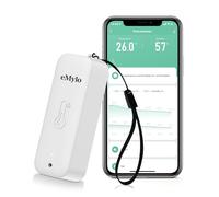 eMylo Thermometre Wifi, Hygrometre Connecté avec Alarme Intelligente, Stockage Exportation Gratuite de Données et Fonctions D'étalonnage, Compatible avec Smart Life, Blanc 1 Pièce