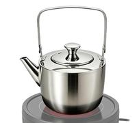 En acier inoxydable de 1,3 l avec poignée et passoire à thé | Bouilloire domestique pour cuisinière pour voyage, cuisine, maison, restaurant, appartement, dortoir d'étudiant