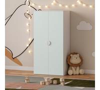 Armoire pour enfants 'Sandnes' avec 2 portes 123 x 60 x 40 cm blanc/vert menthe