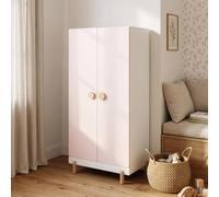 Armoire pour enfant "Vaarentaa", dimensions : 126 x 60 x 41 cm, couleur : blanc / rose pastel