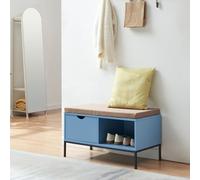 Banc à chaussures Colwyn 80 x 40 x 45 cm bleu