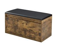 Banc à Chaussures Design avec Tiroir pour 3 Paires 80 x 39 x 45 cm Chêne Foncé Noir
