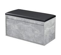 Meuble à Chaussures Design avec Tiroir pour 3 Paires 80 x 39 x 45 cm Effet Béton Noir