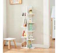 [en.casa] Bibliothèque Design Étagère Autoportante à 9 Surface de Stoclage Meuble de Rangement MDF Capacité de Charge 5 kg par Niveaux 122 x 40 x 20 cm Blanc
