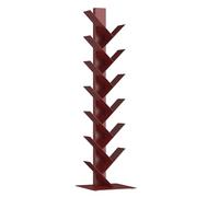 [en.casa] Bibliothèque Eksjö Étagère sur Pied à 12 Niveaux en Forme d'arbre Meuble de Rangement pour CD Livres Stable Élégant Chambre Salon Acier 150 x 39 x 39 cm Rouge