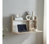 Bureau mural rabattable Rautalampi 48 x 83 x 48 cm effet chêne blanc