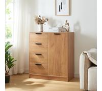 Commode Varkaus 90 x 80 x 40 cm effet chêne