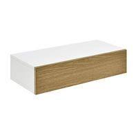 [en.casa] Étagère Murale avec Comptoir Panneau de Particules Blanc Bois 50x24x12cm