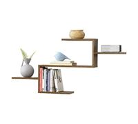 En.casa Étagère murale design - Bois foncé