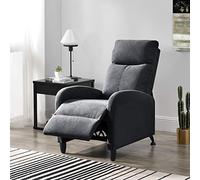 En.casa Fauteuil relax tissu - Gris foncé