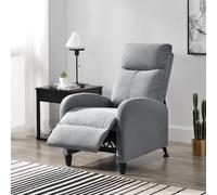En.casa Fauteuil relaxant tissu - Gris clair