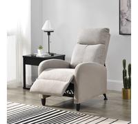 En.casa Fauteuil relaxant tissu - Marron