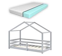 en_casa Knätten Lit Cabane - Gris clair