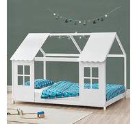 Lit d'enfant 'Tostedt' design semi-ouvert 140x200cm blanc